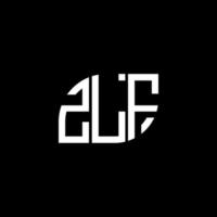 ZLF letter logo design on black background. ZLF creative initials letter logo concept. ZLF letter design. vector