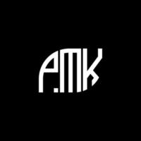 diseño de logotipo de letra pmk sobre fondo negro. concepto de logotipo de letra inicial creativa pmk. diseño de letra vectorial pmk. vector