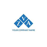 ZVA letter logo design on white background.  ZVA creative initials letter logo concept.  ZVA letter design. vector