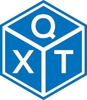 diseño de logotipo de letra qxt sobre fondo negro. concepto de logotipo de letra de iniciales creativas qxt. diseño de letra qxt. vector