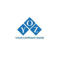 YOZ letter logo design on white background. YOZ creative initials letter logo concept. YOZ letter design. vector