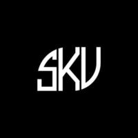 diseño del logotipo de la letra skv sobre fondo negro. Concepto de logotipo de letra de iniciales creativas skv. diseño de letras skv. vector