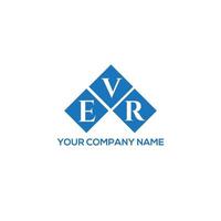 EVR letter logo design on white background. EVR creative initials letter logo concept. EVR letter design. vector