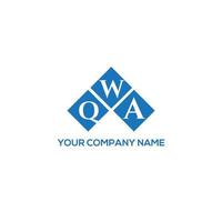 QWA letter logo design on white background. QWA creative initials letter logo concept. QWA letter design. vector