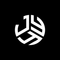 JYY letter logo design on black background. JYY creative initials letter logo concept. JYY letter design. vector