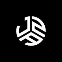JZA letter logo design on black background. JZA creative initials letter logo concept. JZA letter design. vector