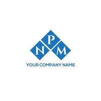 NPM creative initials letter logo concept. NPM letter design.NPM letter logo design on white background. NPM creative initials letter logo concept. NPM letter design. vector