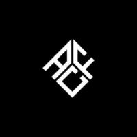 diseño de logotipo de letra acf sobre fondo negro. concepto de logotipo de letra de iniciales creativas acf. diseño de letras acf. vector