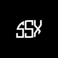 diseño del logotipo de la letra ssx sobre fondo negro. concepto de logotipo de letra de iniciales creativas ssx. diseño de letras ssx. vector
