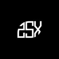 ZSX letter logo design on black background. ZSX creative initials letter logo concept. ZSX letter design. vector