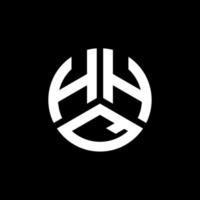 HHQ letter logo design on white background. HHQ creative initials letter logo concept. HHQ letter design. vector