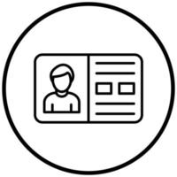Identification Card Icon Style vector