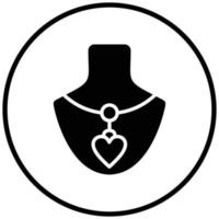 estilo de icono de collar vector