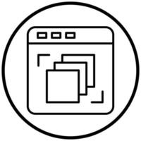 Depth Perception Icon Style vector