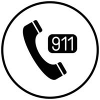Call 911 Icon Style vector