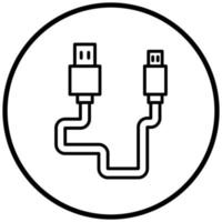 USB Cable Icon Style vector