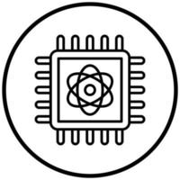 Quantum Computing Icon Style vector