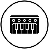 estilo de icono de teclado de piano vector