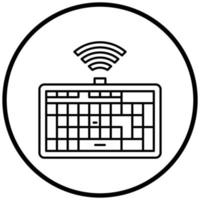 Wireless Keyboard Icon Style vector