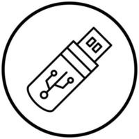 USB Stick Icon Style vector