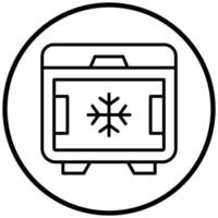 Deep Freezer Icon Style vector