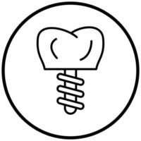 Dental Implant Icon Style vector