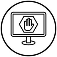 Ad Blocker Icon Style vector