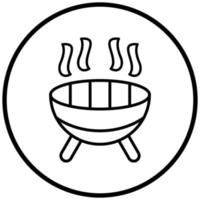 BBQ Grill Icon Style vector