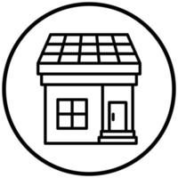 Solar House Icon Style vector