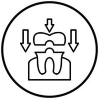 estilo de icono de relleno dental vector