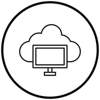 Cloud Computing Icon Style vector