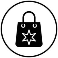 estilo de icono de bolsas de compras vector