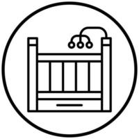 Crib Icon Style vector