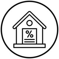 Mortgage Loan Icon Style vector