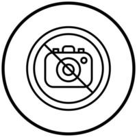 No Camera Icon Style vector