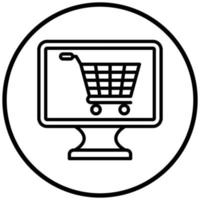 Online Shopping Icon Style vector