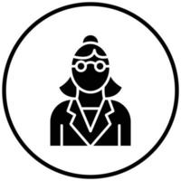 Female Professor Icon Style vector