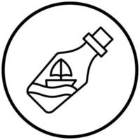 Ship In A Bottle Icon Style vector