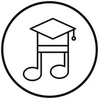 estilo de icono de educación musical vector