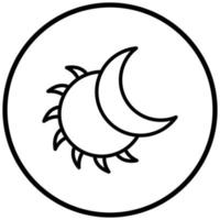 estilo de icono de eclipse vector