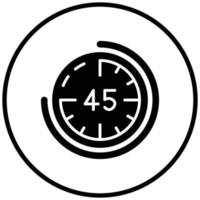 estilo de icono de 45 minutos vector