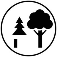 estilo de icono de bosque vector