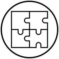 Puzzle Icon Style vector