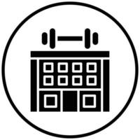 estilo de icono de gimnasio vector