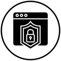 estilo de icono de protección web vector