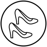 estilo de icono de tacones altos vector