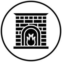 Fireplace Icon Style vector