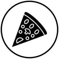 estilo de icono de rebanada de pizza vector