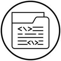 Coding Folder Icon Style vector