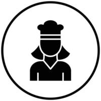 Lady Chef Icon Style vector